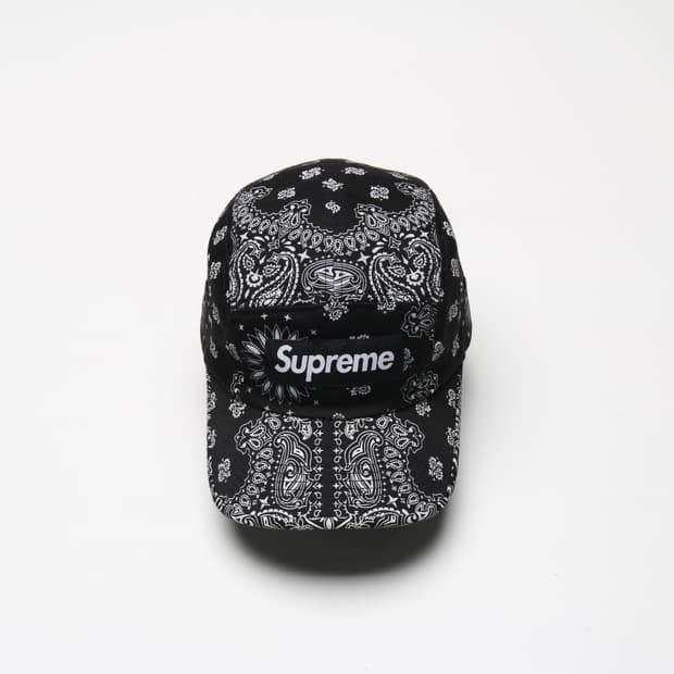 슈프림 반다나 캠프캡 모자