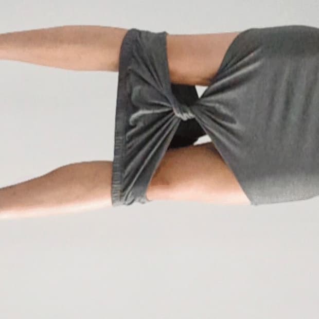 twist charcoal skirt