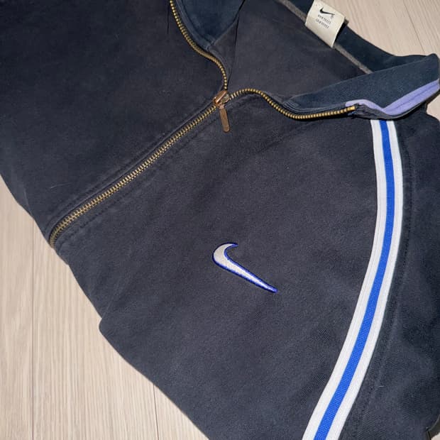 90년도 나이키 올드스쿨 스웻 라인 디테일 자켓