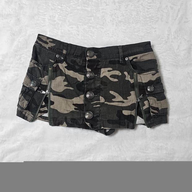 카모플라쥬 밀리터리 치마바지 미니스커트