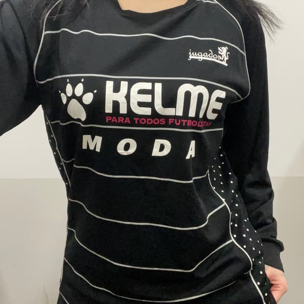 KELME 켈미 빅로고 화이트 도트 블록코어 긴팔 져지 롱슬리브