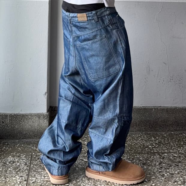 빈티지 코팅 힙합팬츠