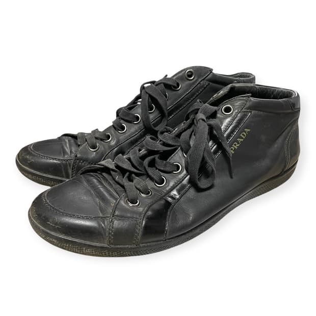 265~270) 프라다 스포츠 레더 로고 미드탑 스니커즈