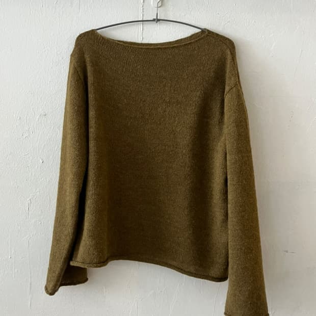 보트넥 니트 올리브 (착샷o)