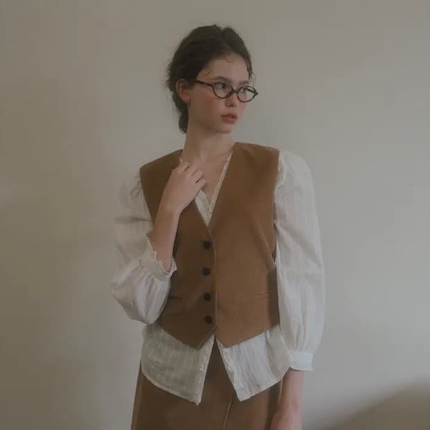 위드아웃썸머) 코듀로이 조끼