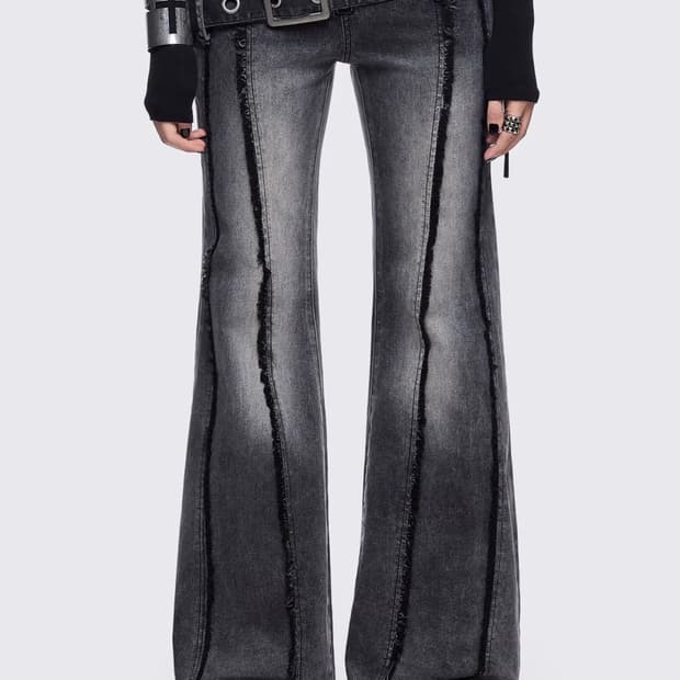 minga london denim belt pants