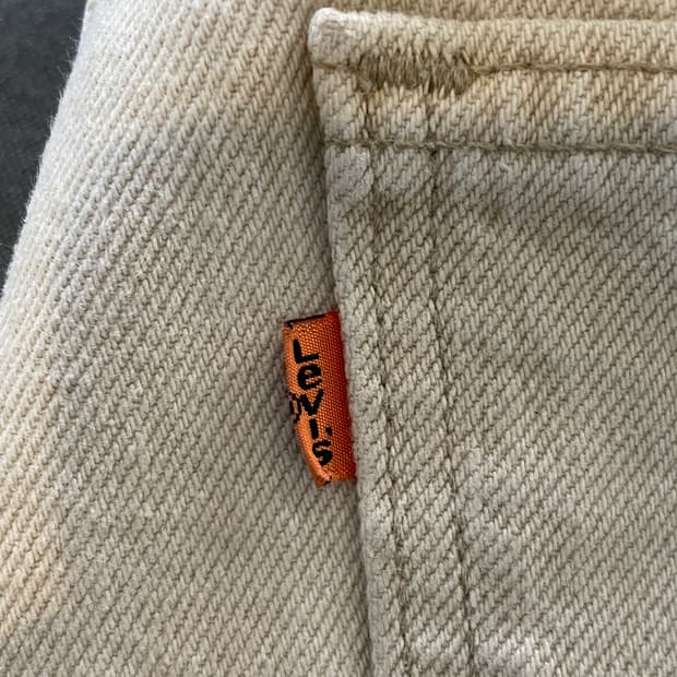 usa 리바이스550 크림색 데님 팬츠바지(오렌지탭)