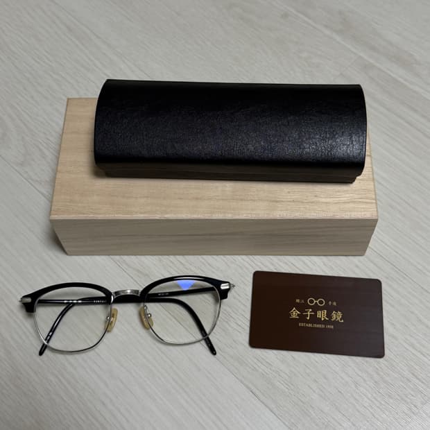 금자안경 kv34 블랙/실버 하금테 안경테