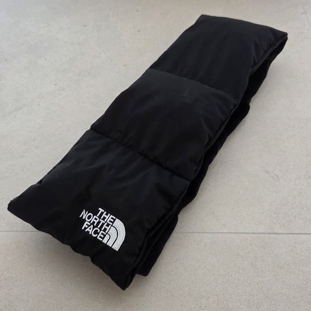 노스페이스 패딩 목도리 블랙