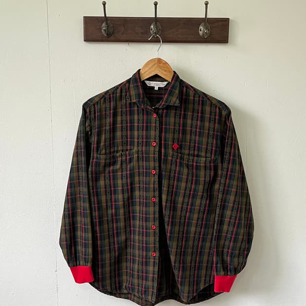 Christian Dior 아트 체크 셔츠