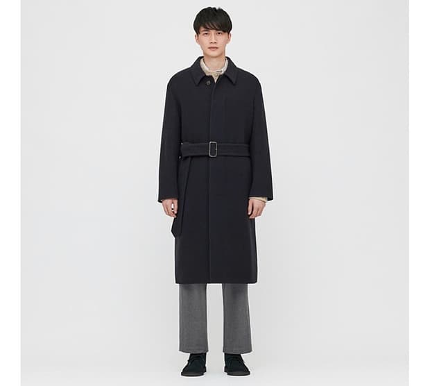 유니클로 x jw앤더슨 더블페이스 싱글브레스트 코트