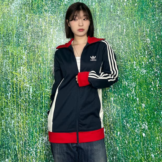 아디다스 네이비 레드 유로파 져지 100