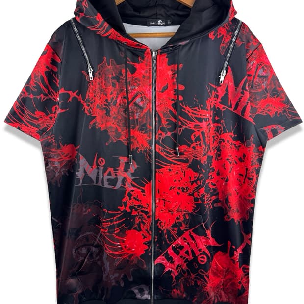 JPN NieR OFF-SHOULDER ZIP PARKA4442
