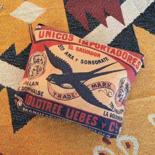 스왈로우 빈티지 프린트 파우치 