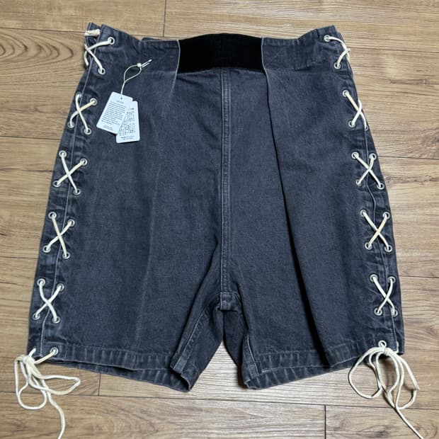 [2]캐피탈 14온즈 블랙 데님 이지 랜치 GO 쇼츠 블랙