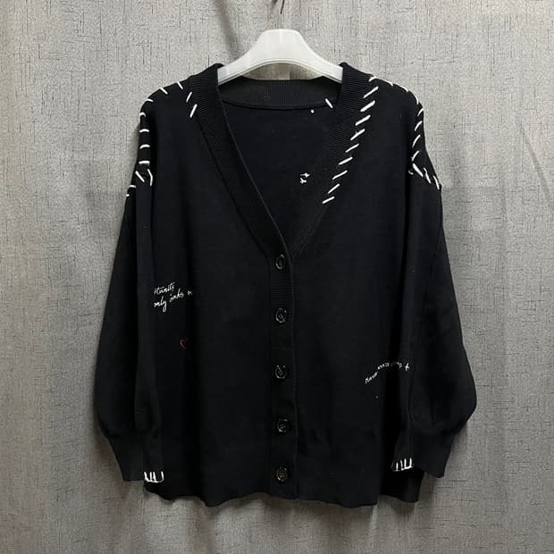 일본 편집샵 브랜드 스티치 니트 가디건