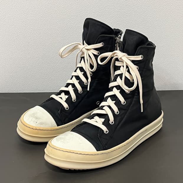 릭오웬스 14FW 다크쉐도우 코팅 컨버스 라몬즈 하이 릭컨