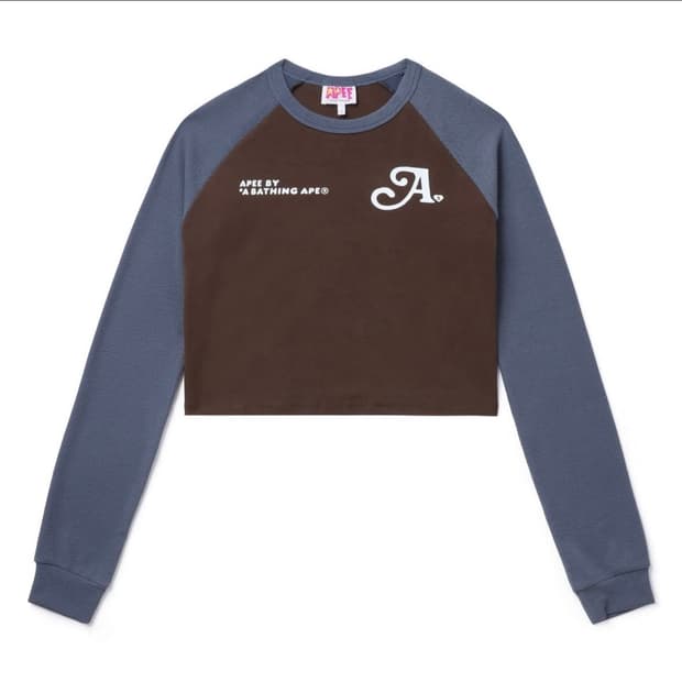 에이프 PRINTED LONG SLEEVE RAGLAN TOP