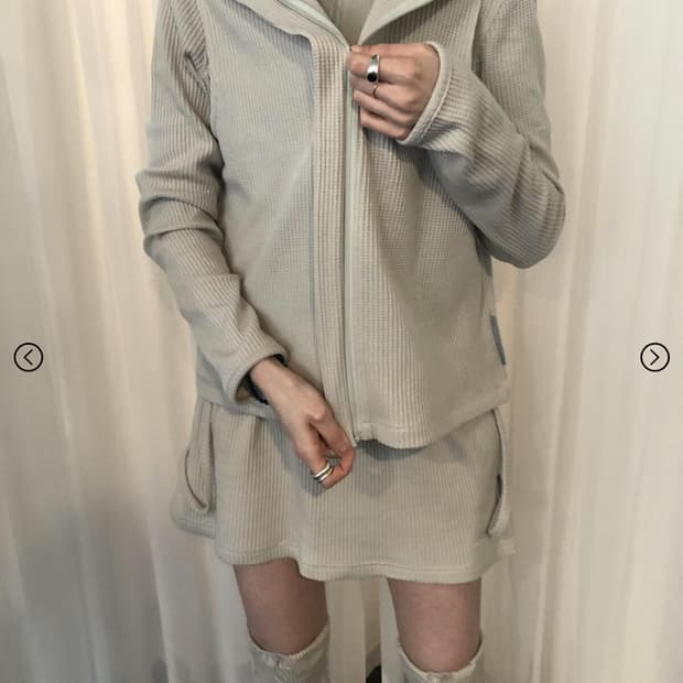 지초이 24-001 WAFFLE VEST (BEIGE)