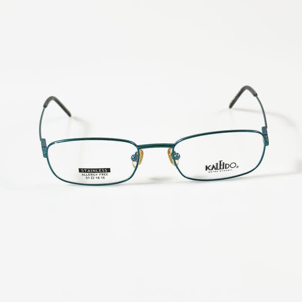 90s KALEIDO 틸 메탈 슬림 스퀘어 프레임 빈티지 안경