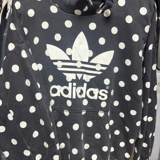 아디다스 땡땡이 도트 후드티 95