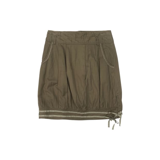 Atsuro tayama brown button skirt