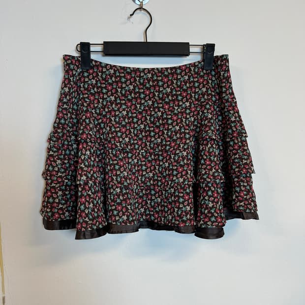 P033 INGNI 모리/러블리 꽃무늬 미니 스커트 S