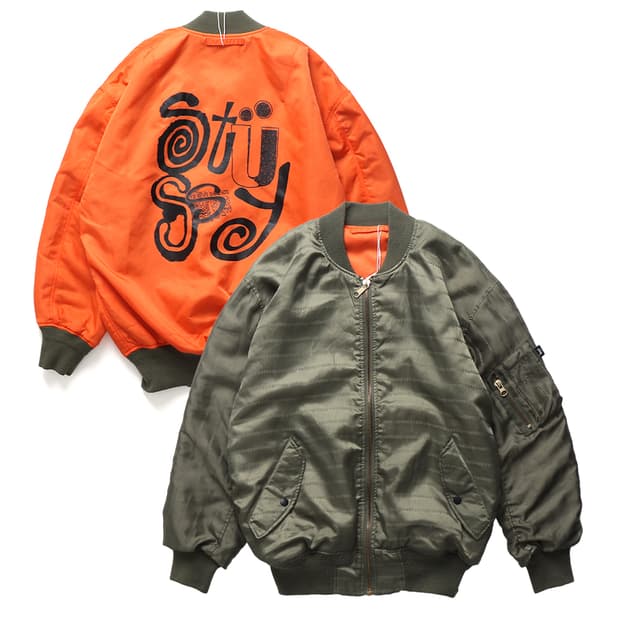스투시 STUSSY Jacquard Logo Reversible MA-1