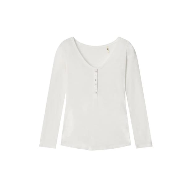 콜로신스 SHELL BUTTON TOP WHITE
