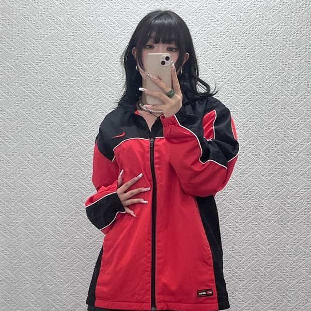 나이키 올드스쿨 레트로 빈티지 배색 바람막이 자켓 110 C11416