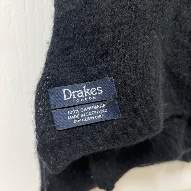 드레익스 머플러 스카프 캐시미어 100% 블랙