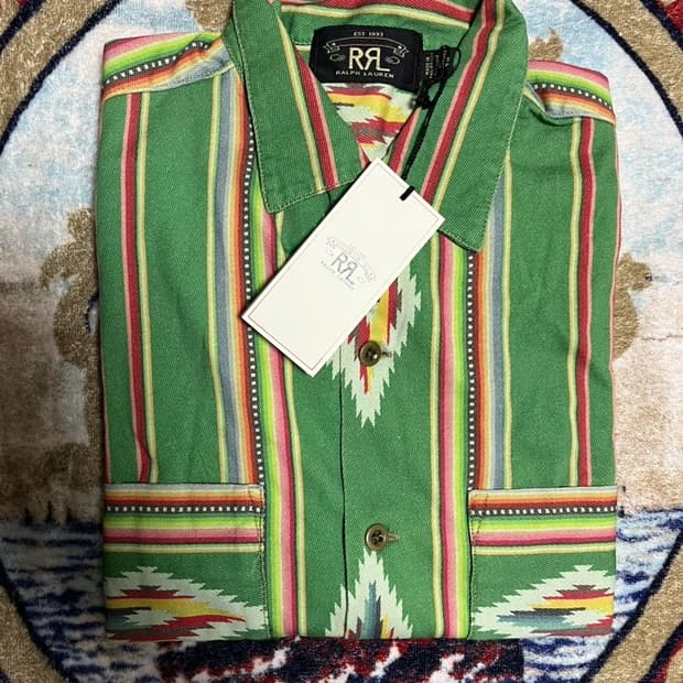 RRL 플래드 저지 캠프셔츠 더블알엘 반팔