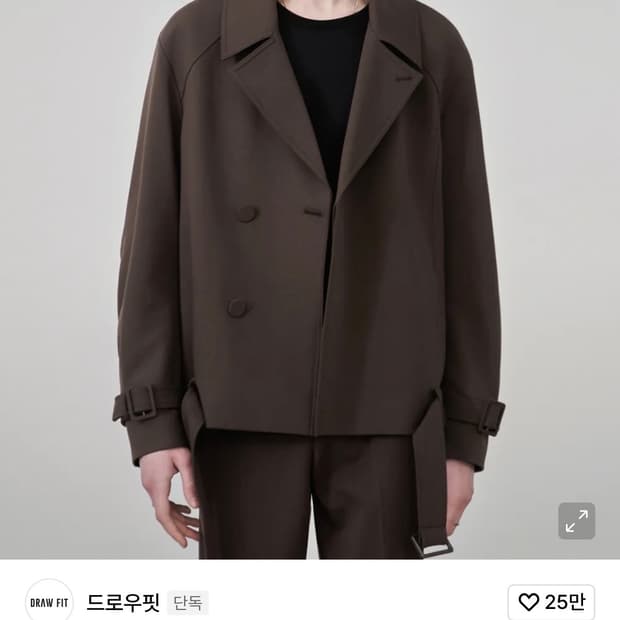 드로우핏 숏 트렌치 자켓