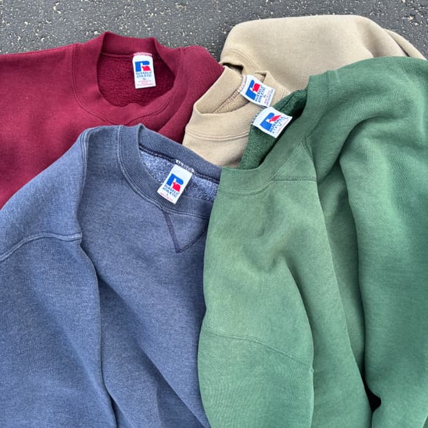 90‘s Russell 러셀 Sweatshirt Green 