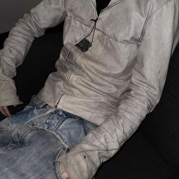 M.a+ maurizio amadei 13ss 카우스킨 레더자켓