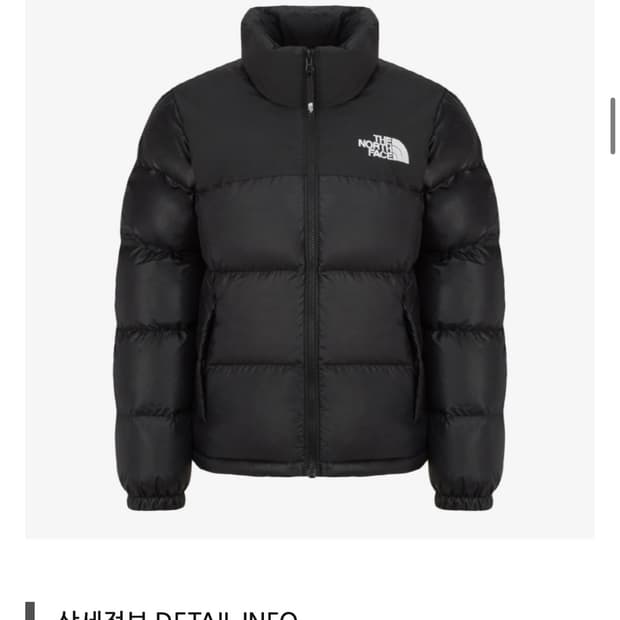 노스페이스 눕시 패딩