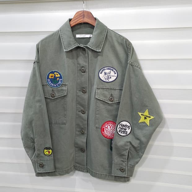 MOUSSY 패치디테일 밀리터리 셔츠 자켓- 우먼프리
