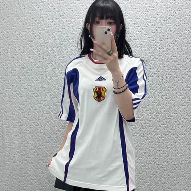 아디다스 올드스쿨 레트로 일본 국대 져지 반팔티 100 C12317