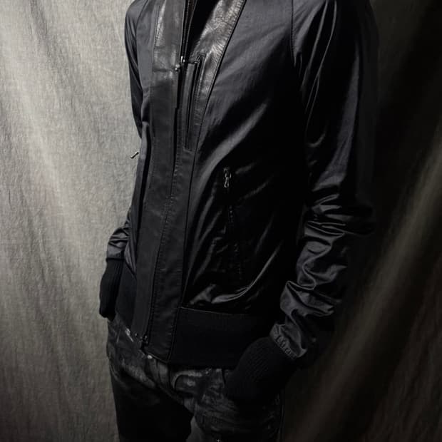 The viridi anne 하이브리드 레더 자켓