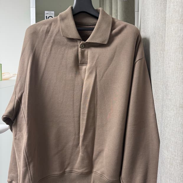 타임옴므 time homme 브라운 초콜릿 카라 맨투맨 드레익스