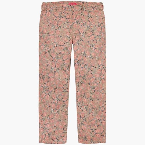 슈프림 21FW 플로럴 워크 팬츠 32사이즈