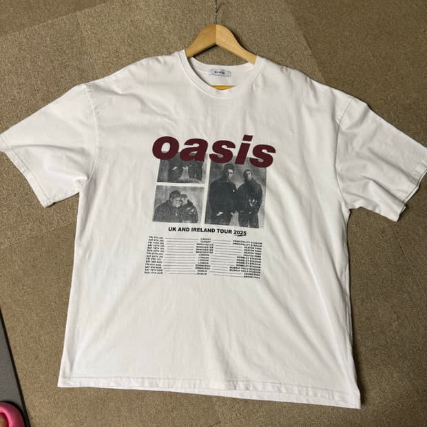 Oasis 2025 tour 프린팅 헤비코튼 티셔츠