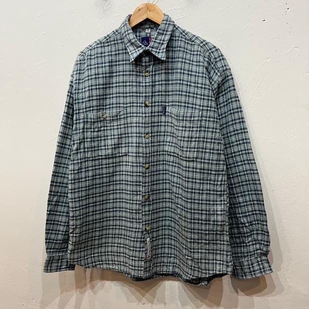 빈티지 퀵실버 플란넬 체크 셔츠 Made in INDIA