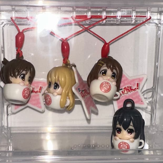 케이온 티컵 키링 4종