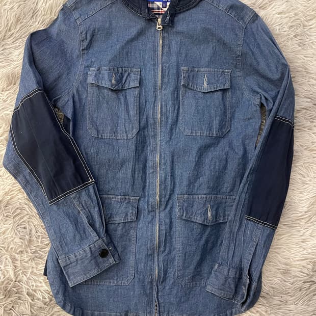 준야 와타나베 꼼데가르송 빈티지 데님 블루종 셔츠 XL
