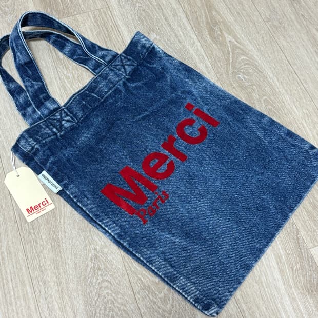 파리 메르시 청 에코백