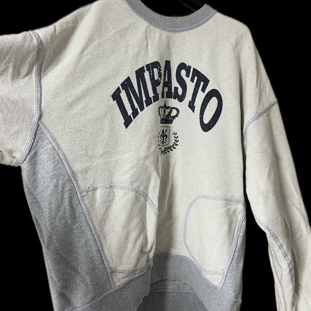 일꼬르소 그레이 벌룬핏 리버서블 맨투맨 105