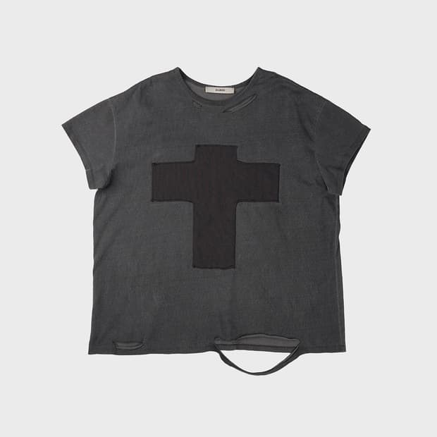 데어드 PATIENT DAMAGED 반팔 티셔츠 빈티지 차콜