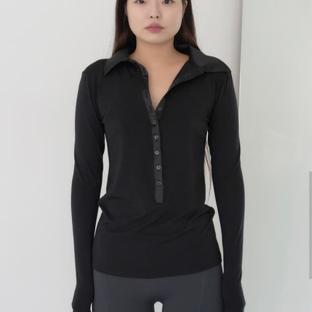 폴로 카라 져지 셔츠 (블랙)