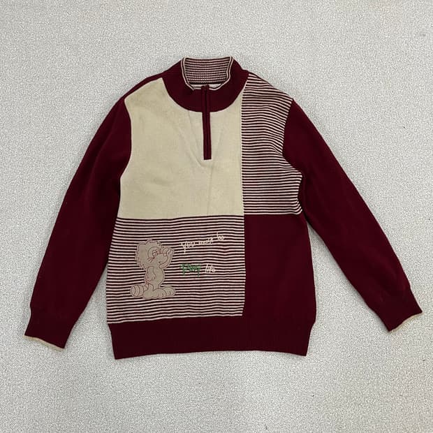 [100] 핑 골프 방풍 반집업 니트 스웨트 0102M1